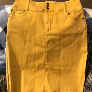 Mustard Jean Skirt